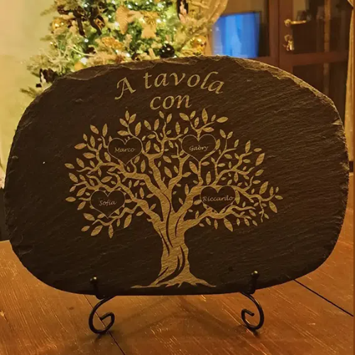 Idea Regalo Ardesia incisa a Laser